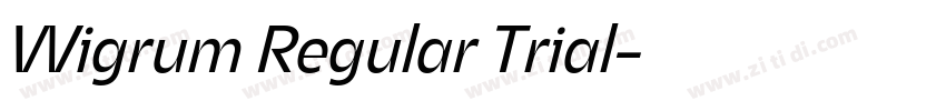 Wigrum Regular Trial字体转换